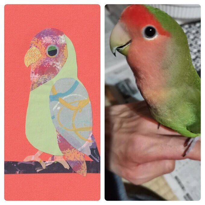 うちの子を貼り絵に☆貼り絵でペット似顔絵作ります プレゼントや記念日のお祝いにも！温かみのある貼り絵似顔絵 イメージ10