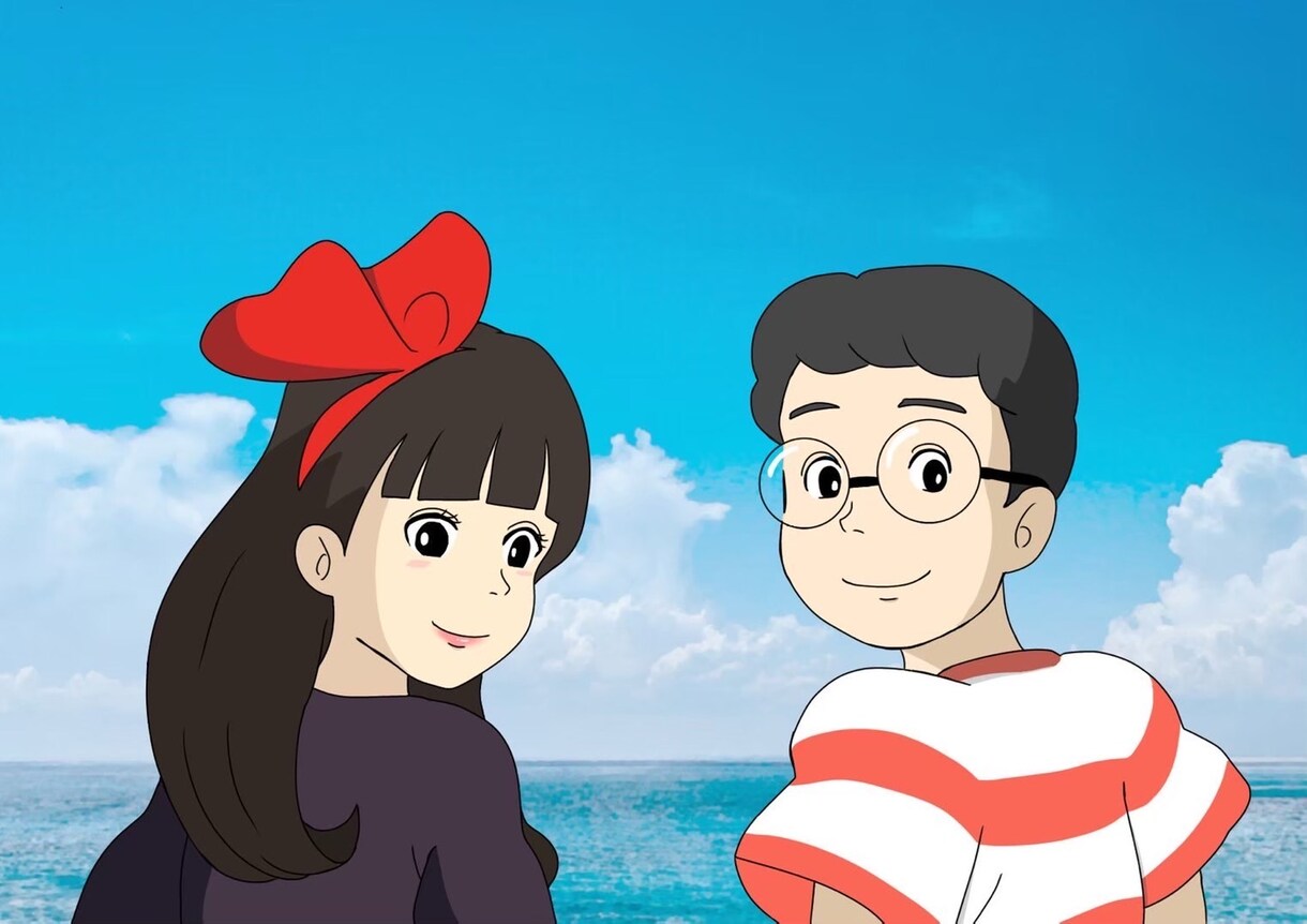 ジブリ風★可愛いペアイラスト描きます 映画に出てきそうなイラストはいかがですか？ イメージ4