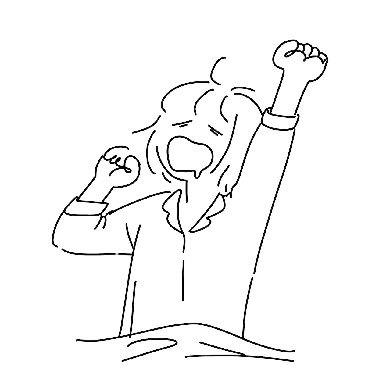 ゆるくて柔らかい線画のイラスト描きます しっかりしすぎず、落書きすぎない塩梅の線画イラストです。 イメージ7