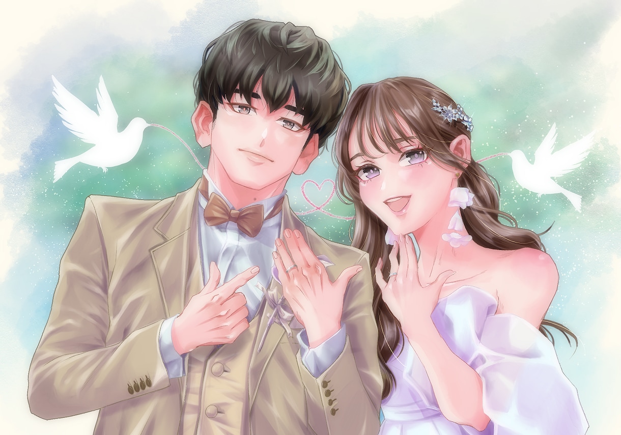 ウェルカムボードや似顔絵をコミック風に描きます お好きな漫画家さんの画風に似せることも可能です！ イメージ1