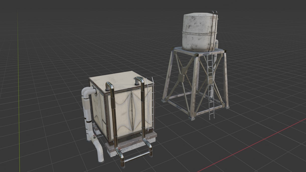 Blenderで背景用小物・建物モデルを制作します 背景制作に適した3Dモデルを、一つひとつ丁寧に制作します イメージ3