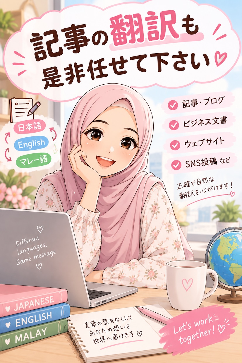 記事の翻訳も受付ます 記事、論文、ビジネス資料の翻訳も是非お任せ下さい！ イメージ1