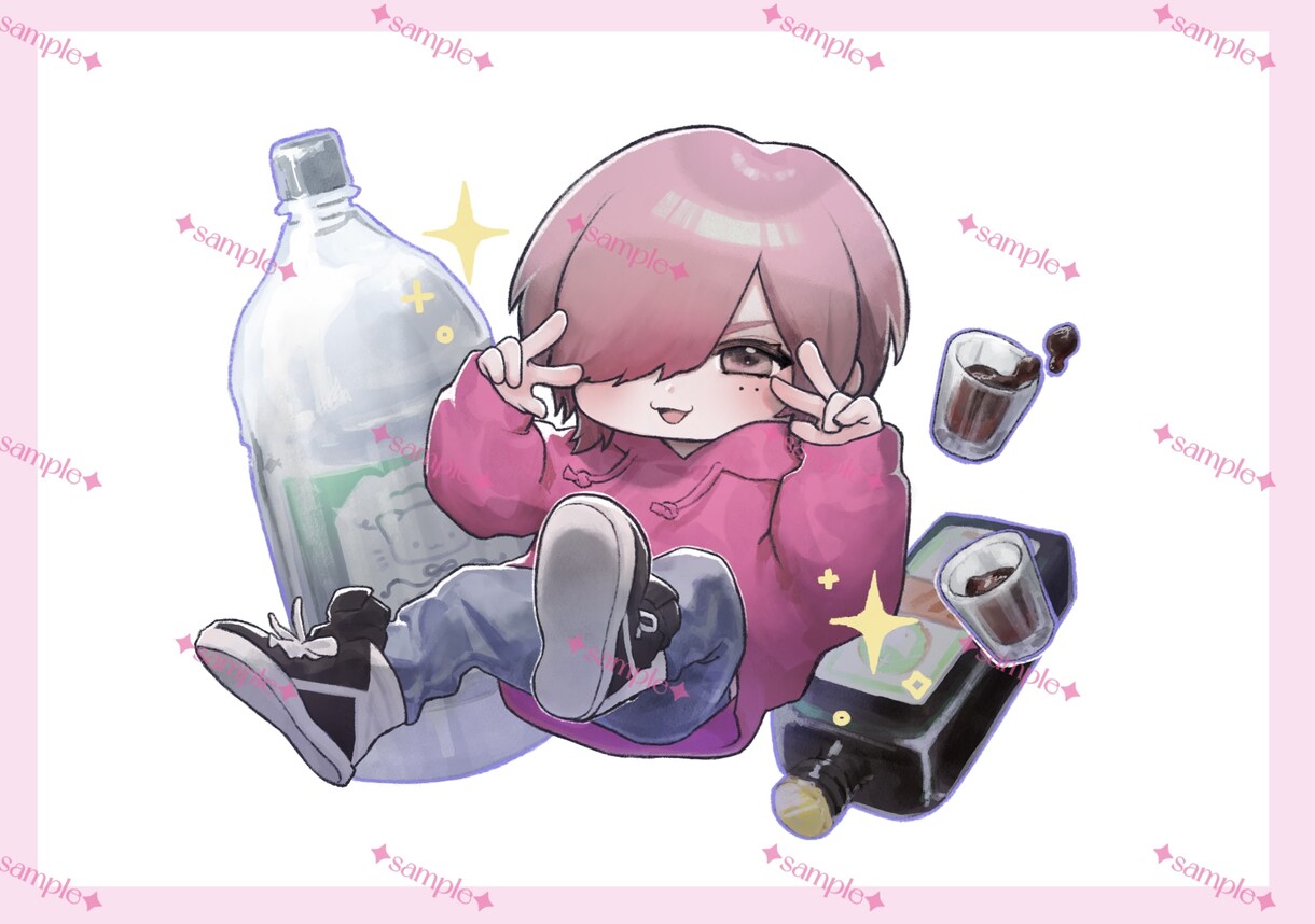 こだわりのつまったかわいいイラストお届けします ♡1枚絵、動画サムネイル、グッズイラストご相談ください♡ イメージ4