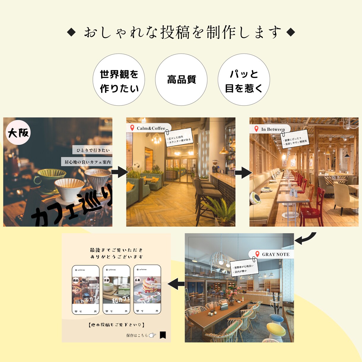 インスタグラムの投稿画像を制作します 情報を綺麗にまとめて見やすい画像に♪集客アップ！ イメージ2