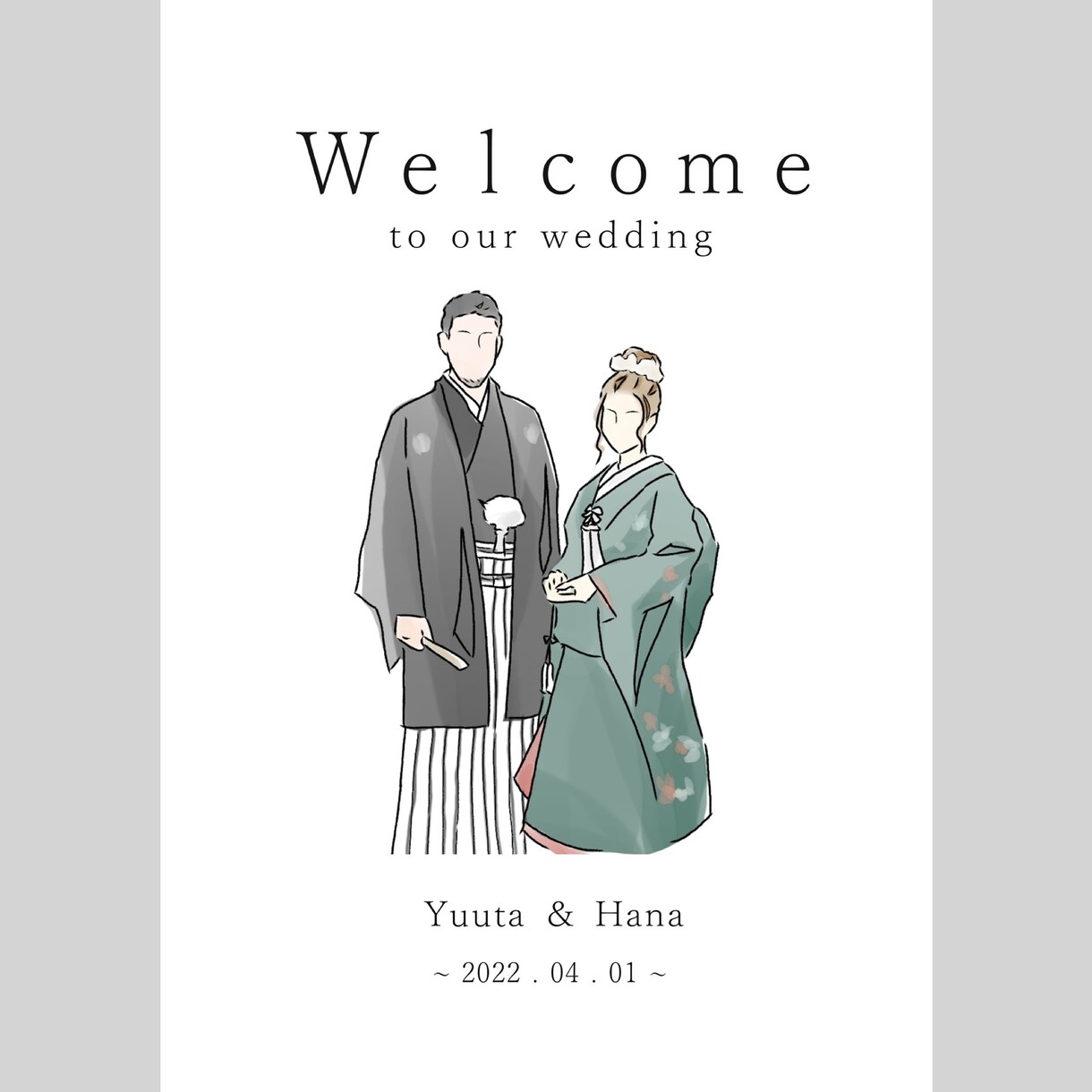 ウェルカムボードイラスト作成します 結婚式のウェルカムスペースに♪ イメージ1