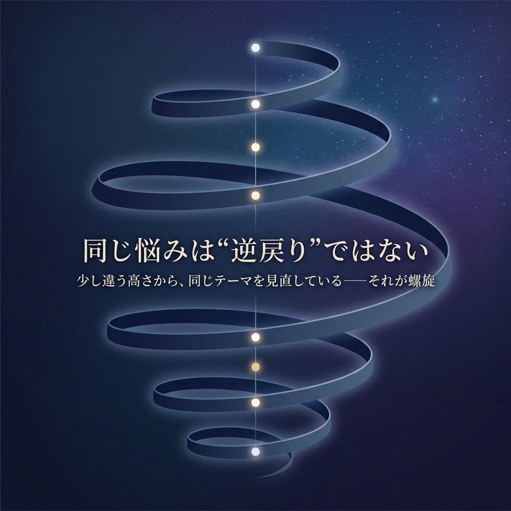 繰り返す悩みの意味を螺旋龍脈で鑑定します 螺旋の先で待つハイヤーセルフが、今のあなたに答えます イメージ4