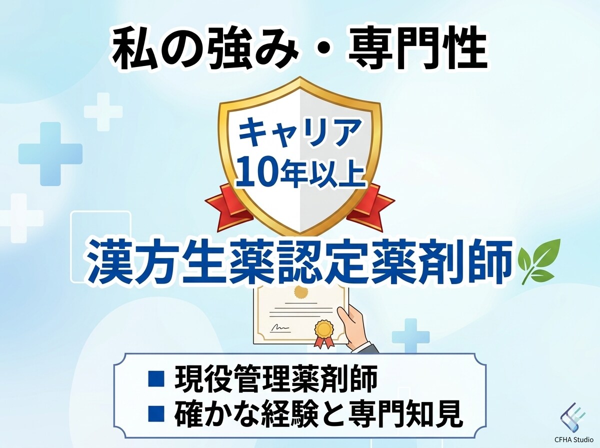現役薬剤師が薬の飲み合わせや不安の相談に乗ります ​歴10年・漢方資格あり。市販薬選びや副作用の相談も承ります イメージ2