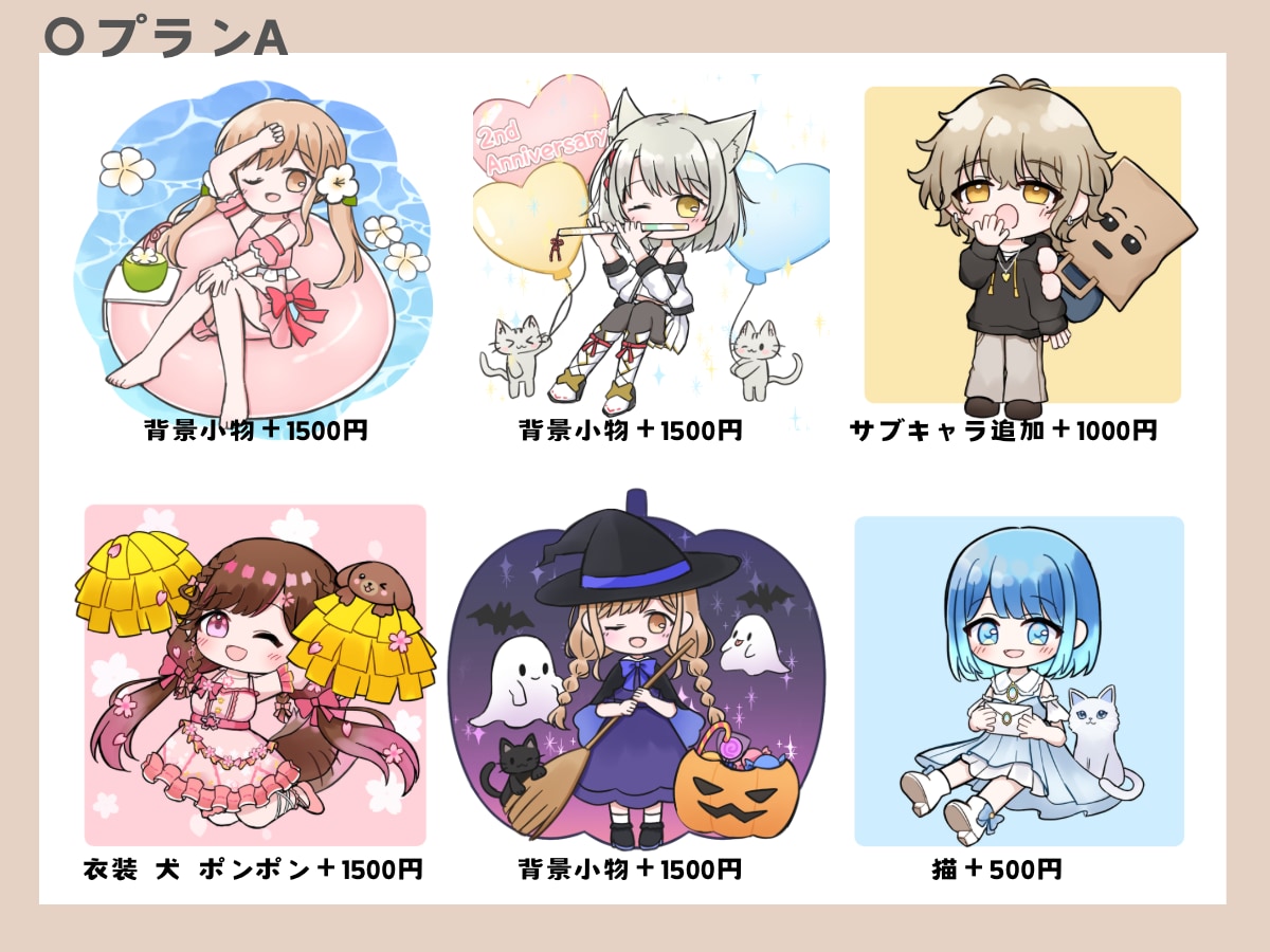 商用込み！ほんわかちびキャラお描きします アイコンにも！簡単な小物1つ無料で付けられます✨ イメージ3