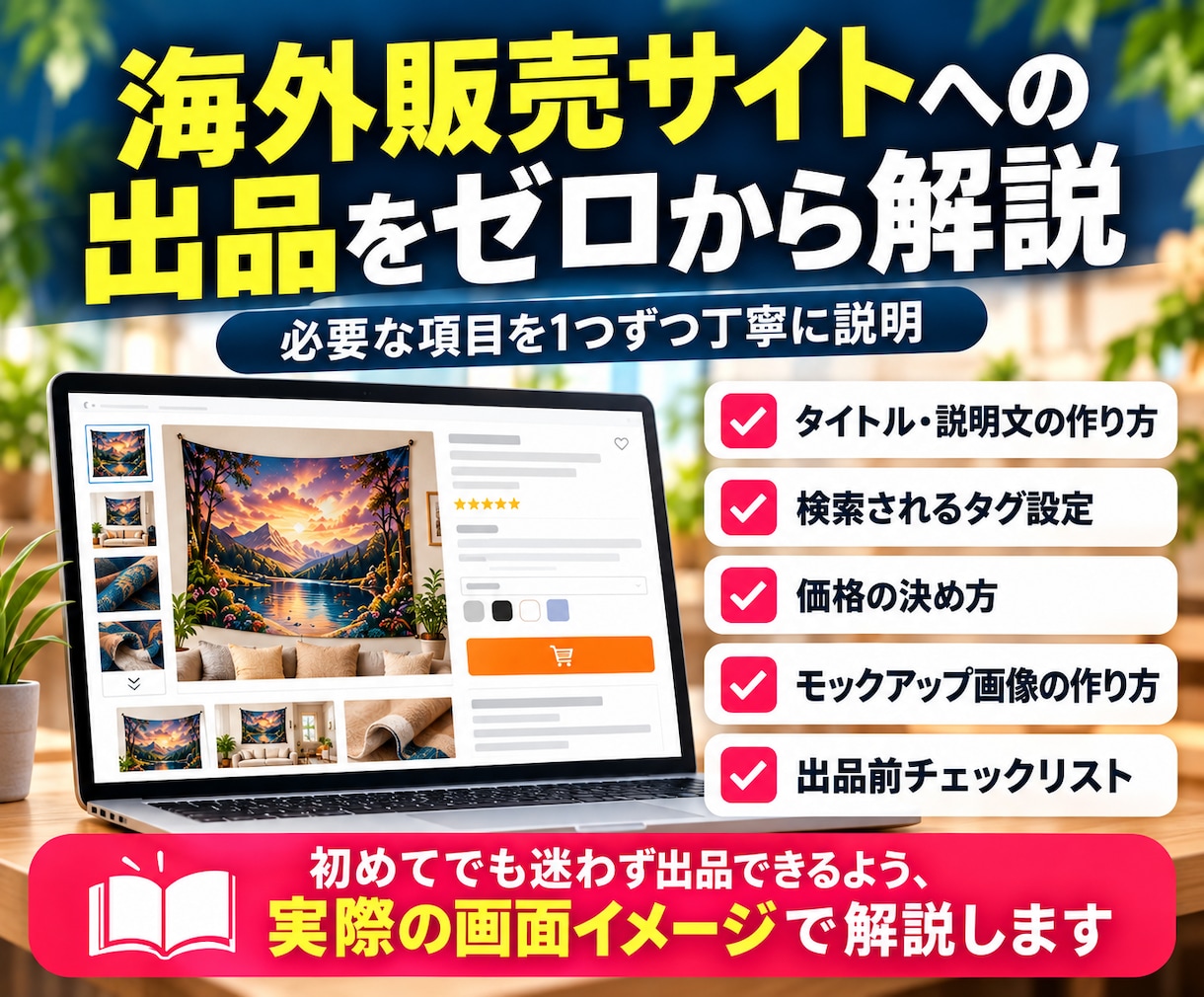 AIタペストリーを海外無在庫販売する方法を教えます 在庫ゼロ・発送作業なしで始める海外販売ビジネスの完全実践教材 イメージ8