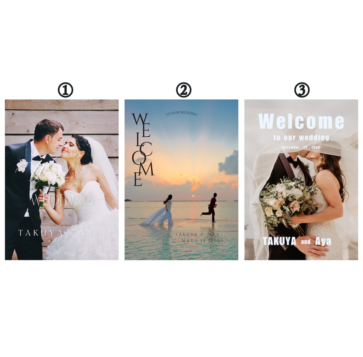 結婚式のウェルカムボード作成します ～送料込！追加料金なし✨パネル印刷してお届けいたします♪～ イメージ2
