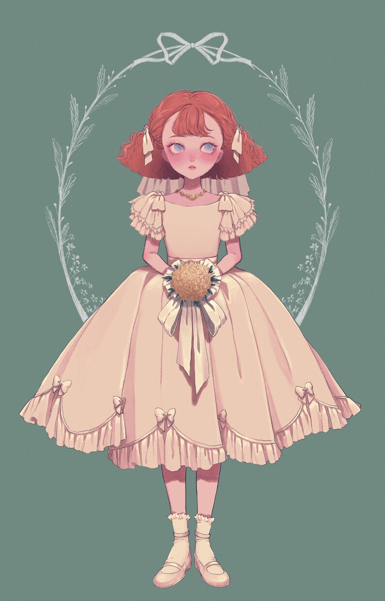 女の子の立ち絵(主にロリィタ系)描きます ロリータや和装の衣装に凝ったイラストです。 イメージ7