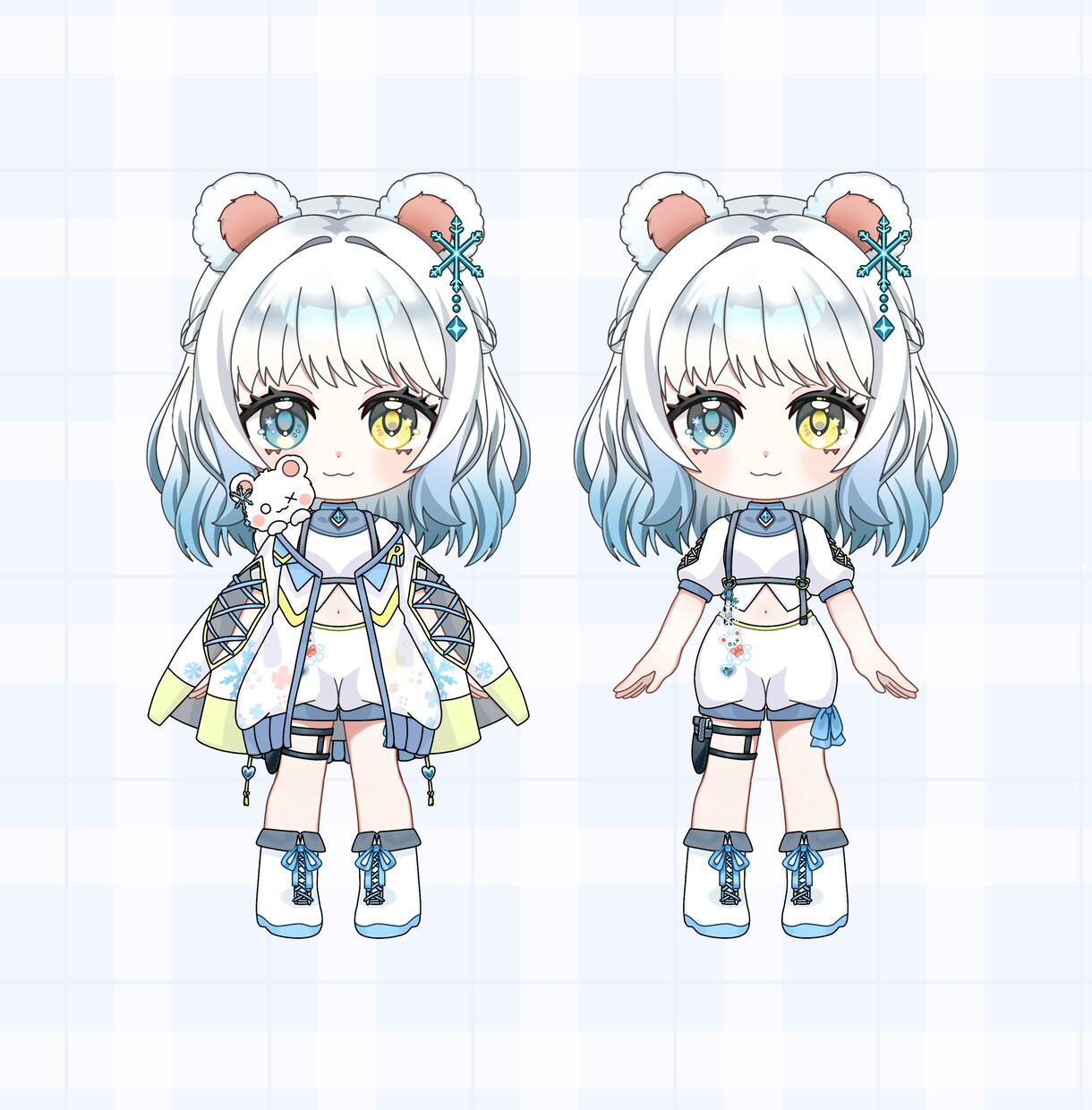 Live2D対応！ミニキャラをパーツ分け制作します 動かしやすさを考えた丁寧なパーツ分けで制作！ イメージ4
