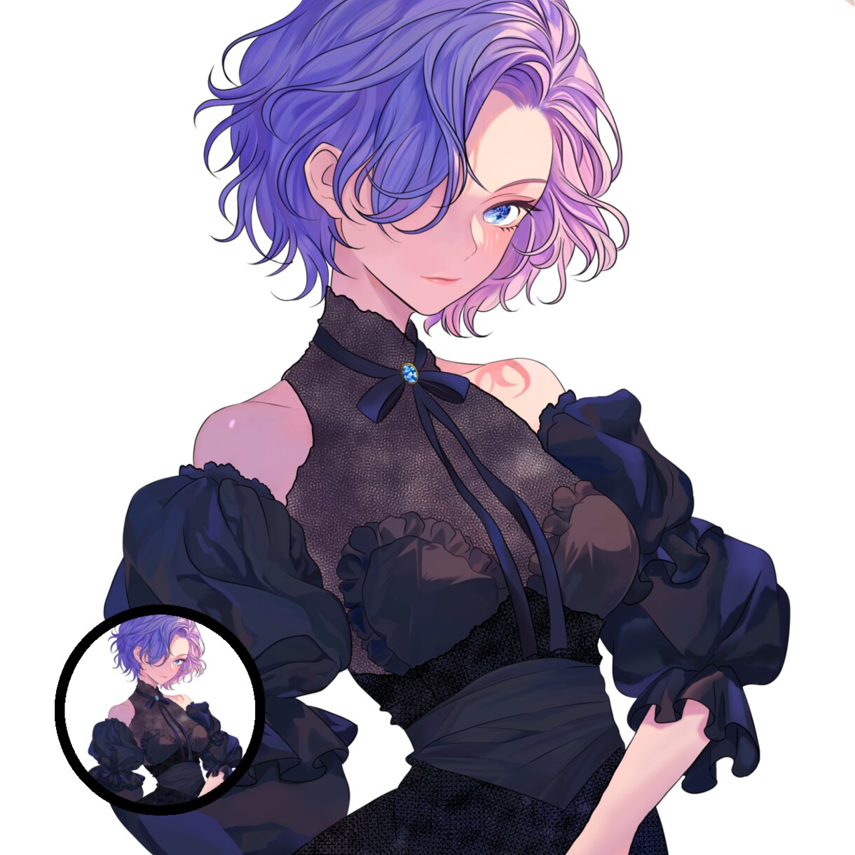 10名様限定価格！アイコン製作承ります ダークで可愛い女の子が得意です♡ イメージ2