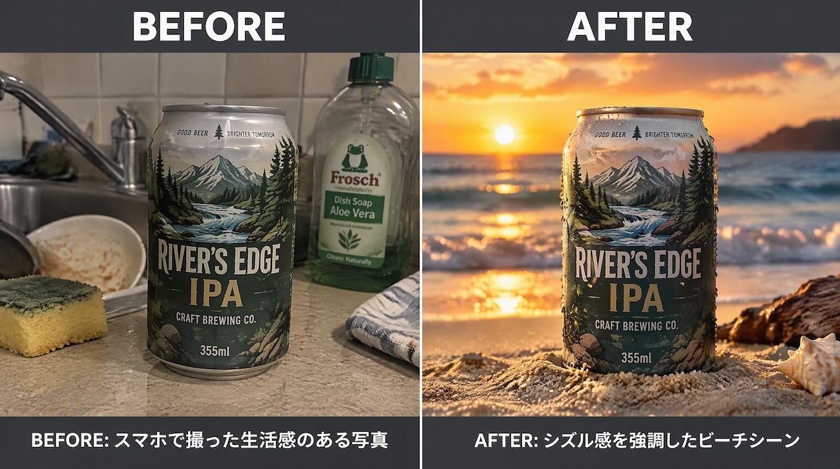 商品写真をAIでプロ撮影風に加工します スマホ写真をおしゃれな商品画像に！背景3案をご提案 イメージ2