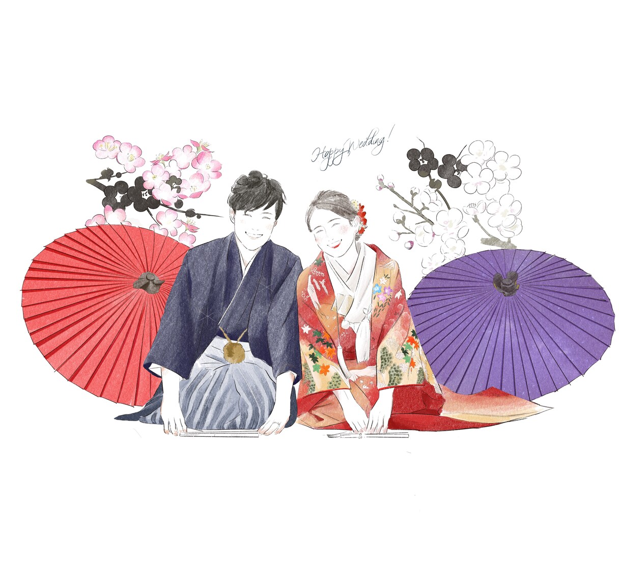 ウェルカムボードに◎特別な日のイラストを描きます メッセージを添えやすい余白感のある挿絵を作成します✳︎ イメージ2