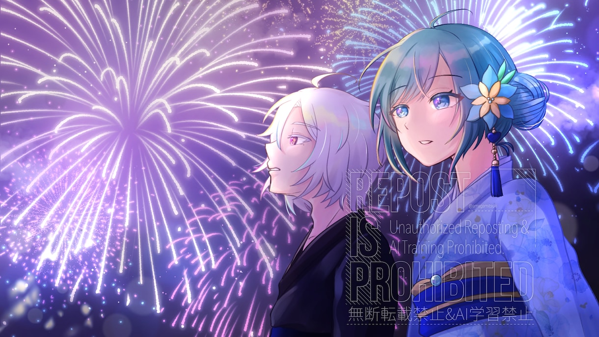 世界観が伝わるエモい一枚絵描きます Vtuber活動や動画サムネイルなど！ イメージ3