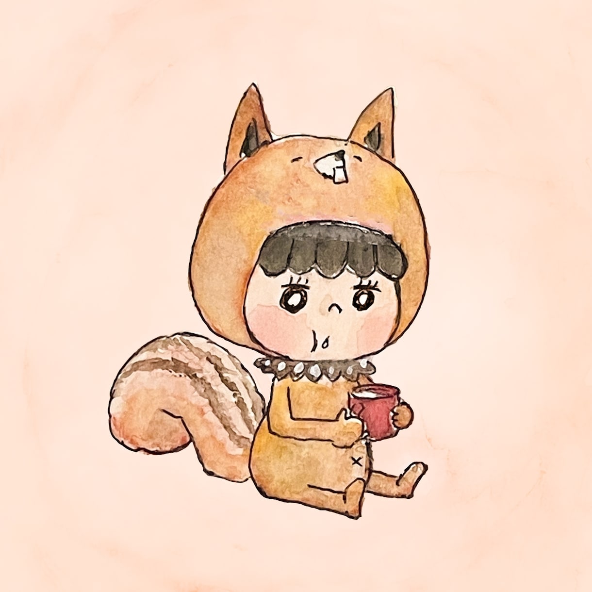 商用◎キャラクター、動物の被り物アイコン描きます かぶりものをしたイラストです。水彩で描きます。商用利用OK イメージ6