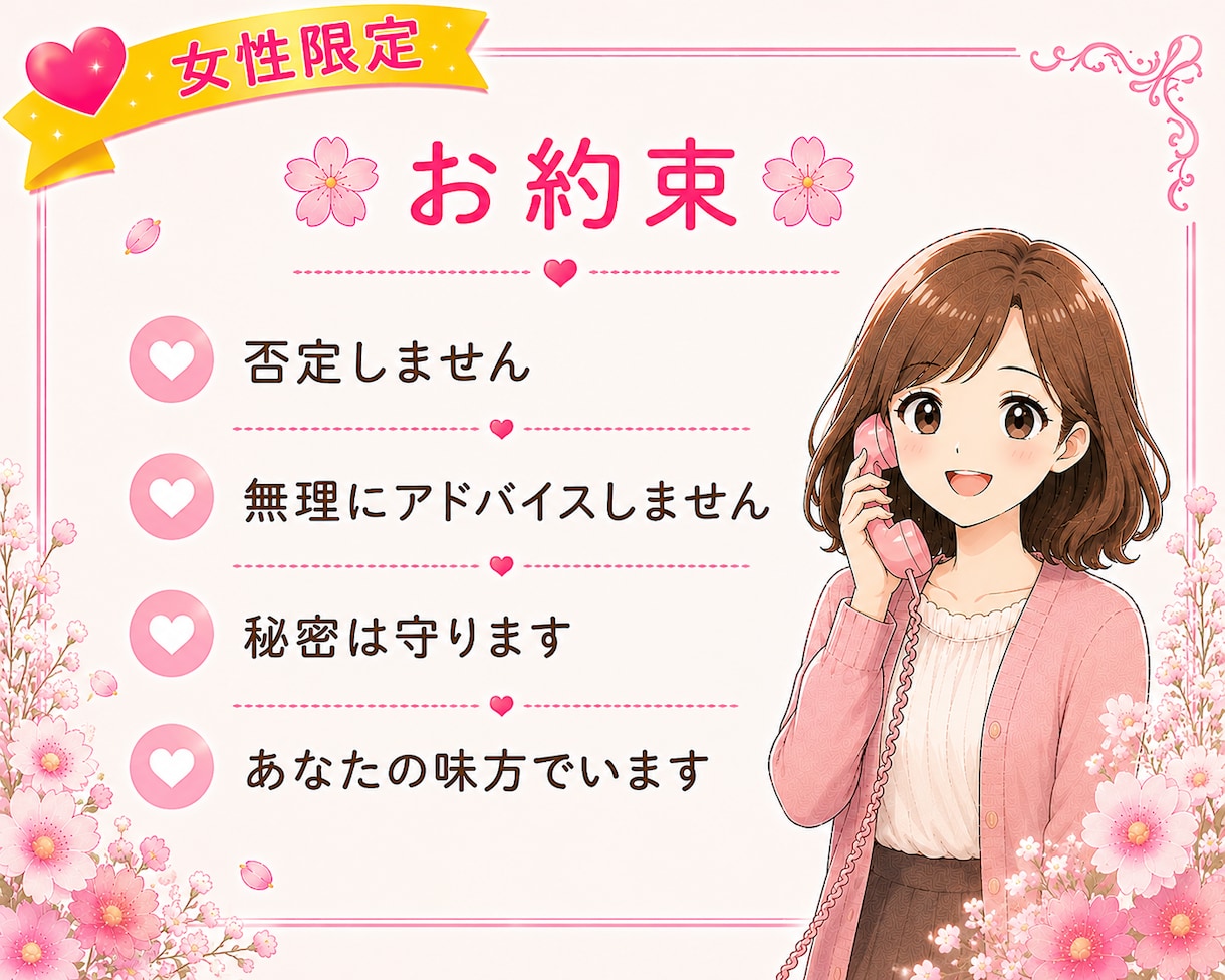 1分だけでも大丈夫♡あなたのお話をお聴きします 子育て/夫婦/人間関係/仕事/不妊/嫁姑問題など イメージ8