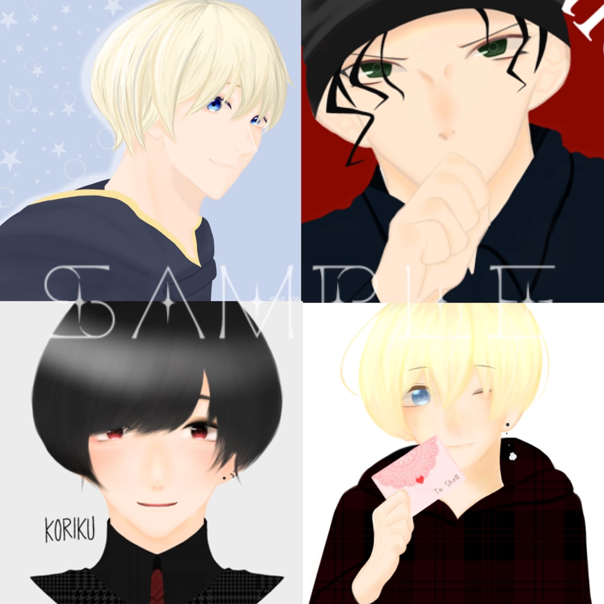 アイコンやヘッダーに使えるイラスト描きます ⋈等身絵･デフォルメ絵 どちらも対応しています⋈ イメージ2