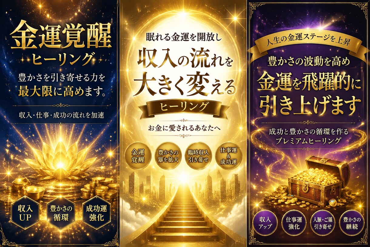 金運覚醒ヒーリングで豊かさを引き寄せる力を高めます 金運の可能性を開放し、収入・仕事・豊かさの流れを加速させます イメージ3