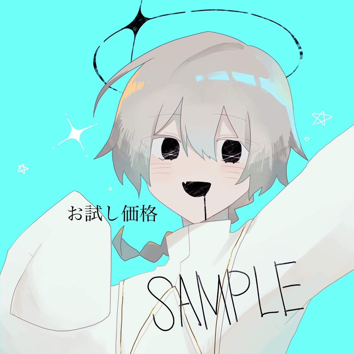 お試し価格 ◯ SNSアイコンイラスト制作致します 可愛い人物イラストをお試し価格で安く承ります イメージ1