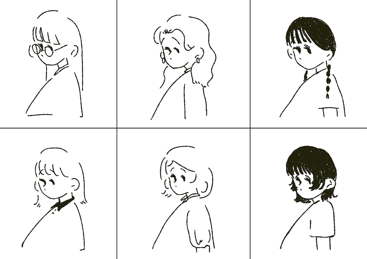 ゆるいイラストのアイコンを作成します 日常使いしやすい女性のイラストのアイコンです。 イメージ1