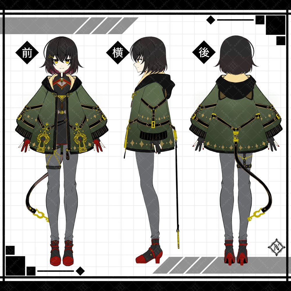 キャラクターや衣装のラフデザインを製作いたします ゲーム・VTuberの立ち絵,設定画,新衣装が必要な方へ イメージ1