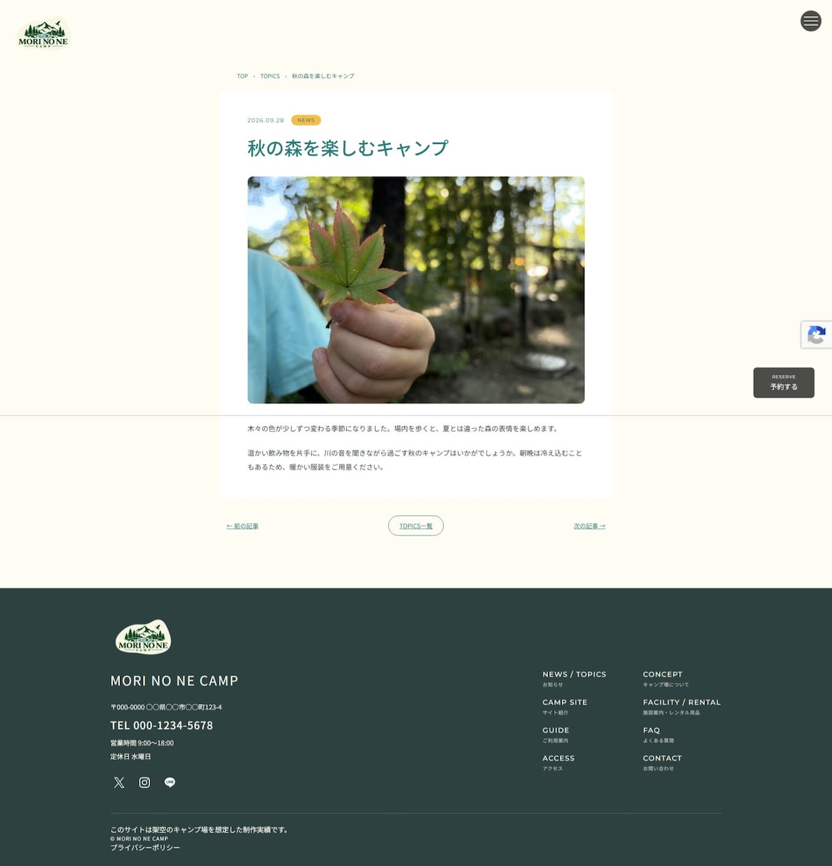 キャンプ場のWordPressサイトを制作します キャンプ場運営者様向けにオリジナルサイトを制作します イメージ8