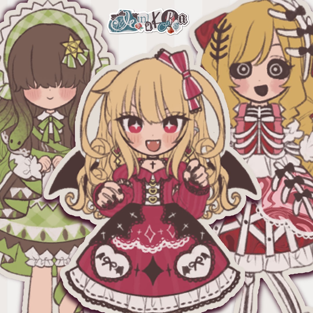 カジュアルポップなロリィタ衣装のデザインします TRPGやVtuberなどイラスト向けの衣装デザイン イメージ1