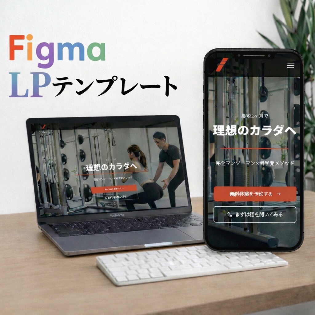 ジム特化LPテンプレ（Figma）販売します 体験予約導線設計済み、予約が取れる構成設計 イメージ1