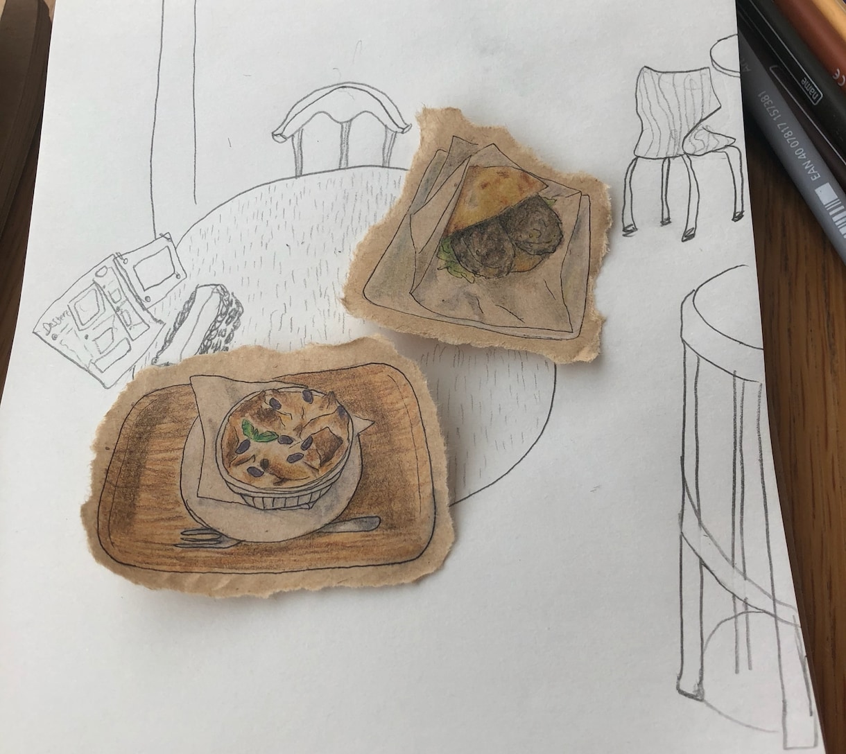 鉛筆、色鉛筆を使って巧みに描きます 手書き感あるデザインやイラストや説明書承ります！ イメージ2
