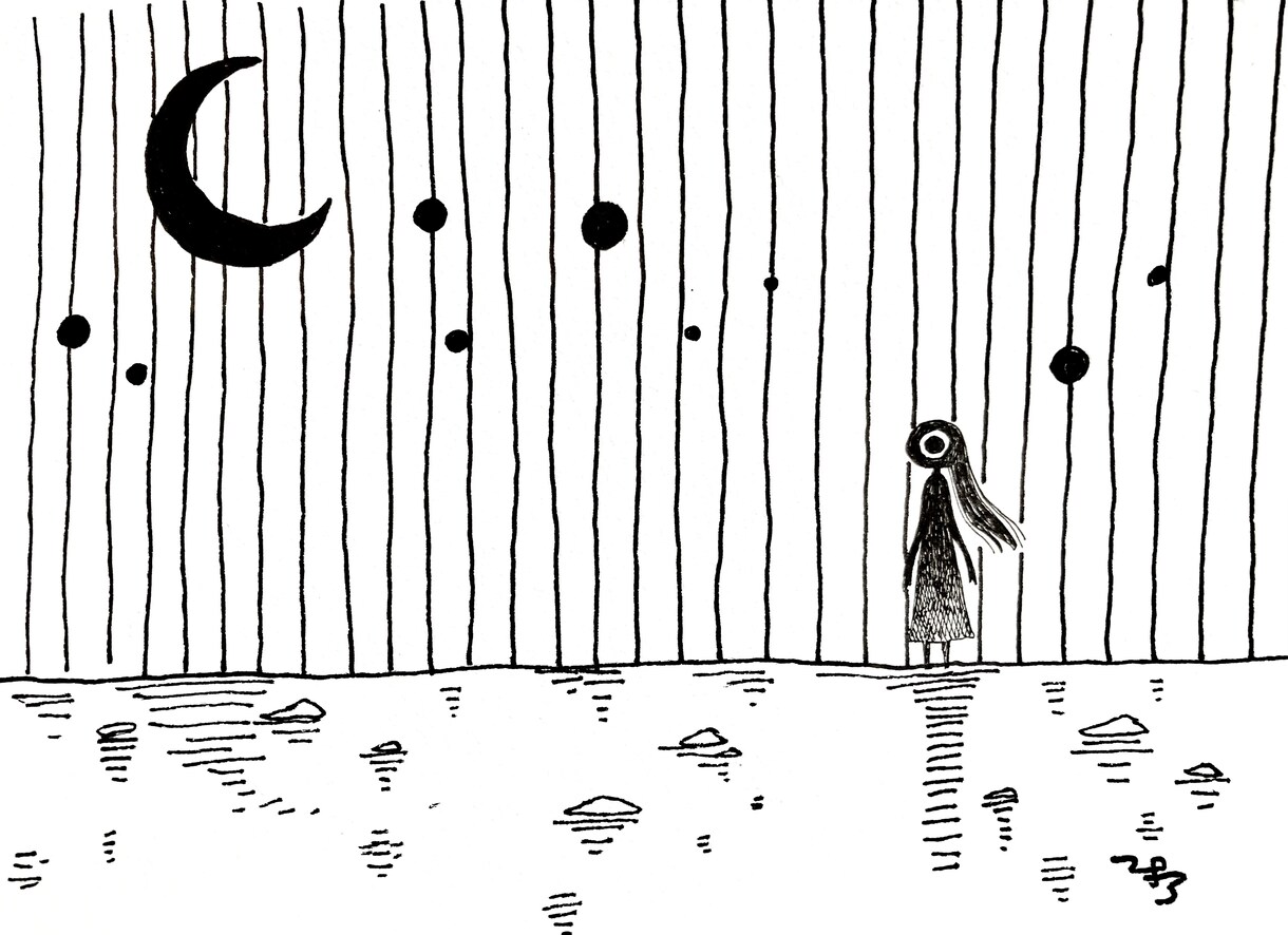 しっとりしたモノトーンイラスト描きます *.+ﾟ人物、天使、不思議生命体などの白黒イラスト*.+ﾟ イメージ7