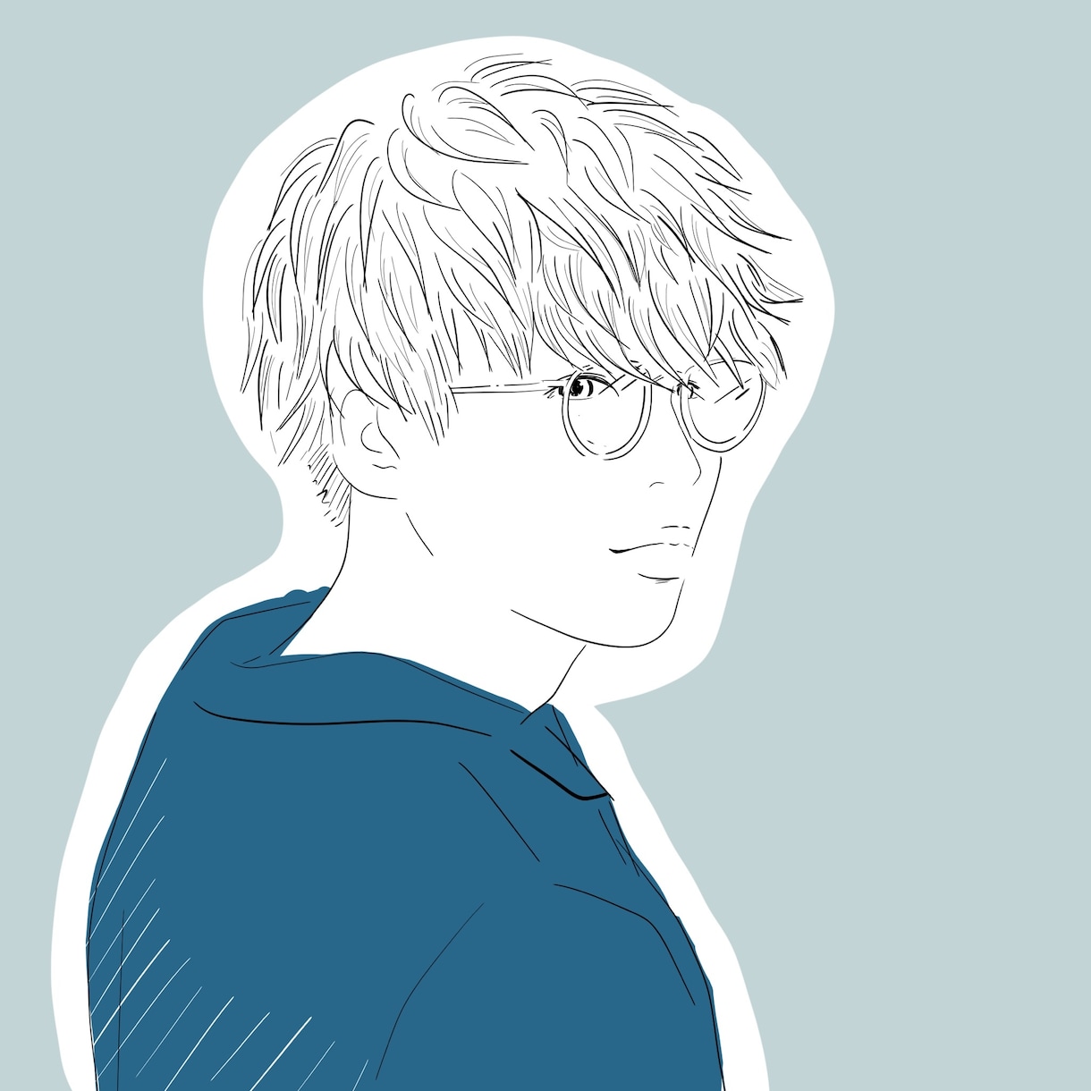 綺麗な線画でお洒落な似顔絵作成します ＼★ビジネスアイコン／名刺等にも／ イメージ4