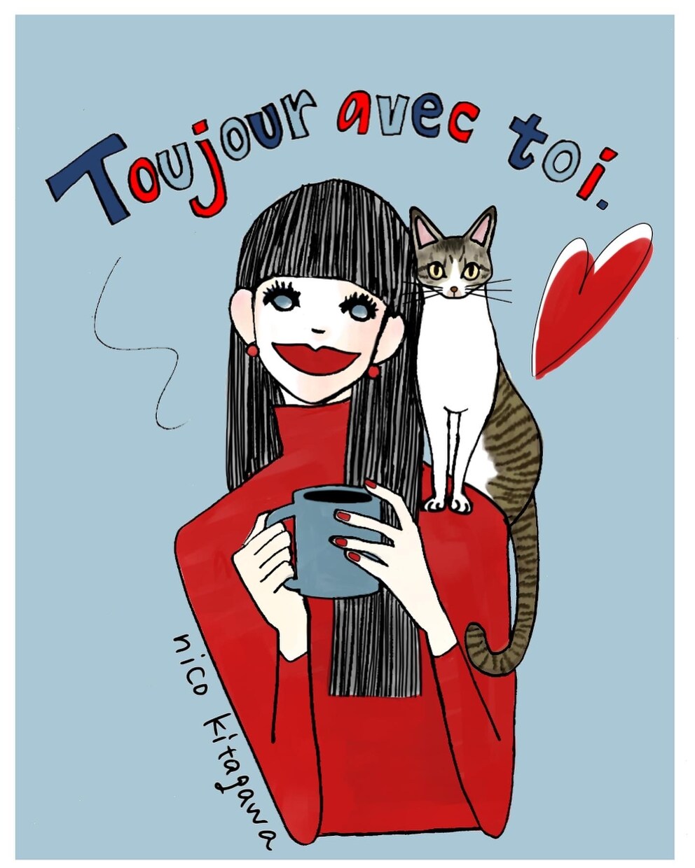 キャッチーでかわいいシンプルイラストを描きます シンプルでオシャレ　チャーミングな人物イラスト描きます イメージ5