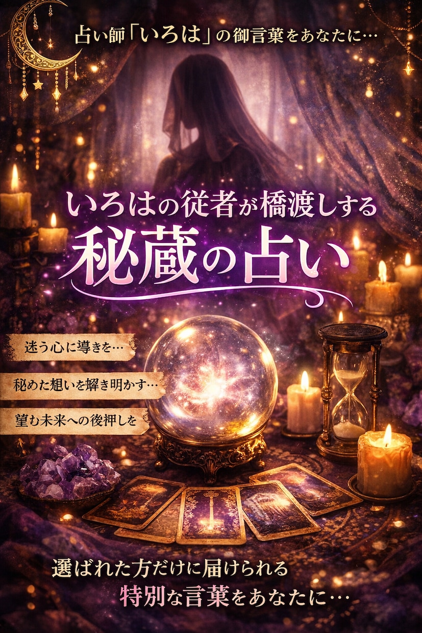いろはの神託を従者が代行して伝えます 夜にしか降りない言葉を必要な方へ届けます イメージ1