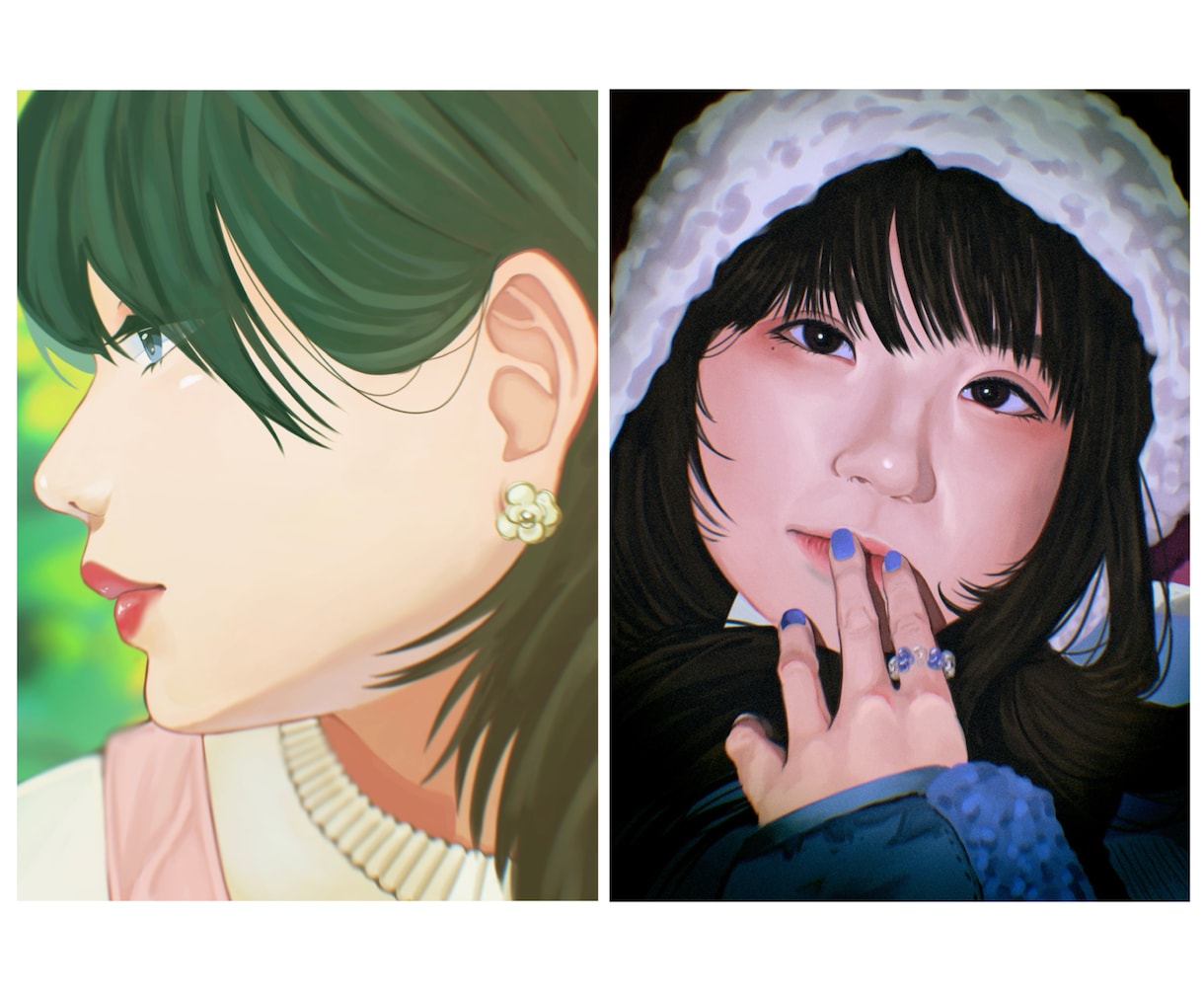 魅力的な表情や色味のバストアップイラスト描きます リアル系〜イラスト系まで、幅広いテイストに対応できます イメージ6