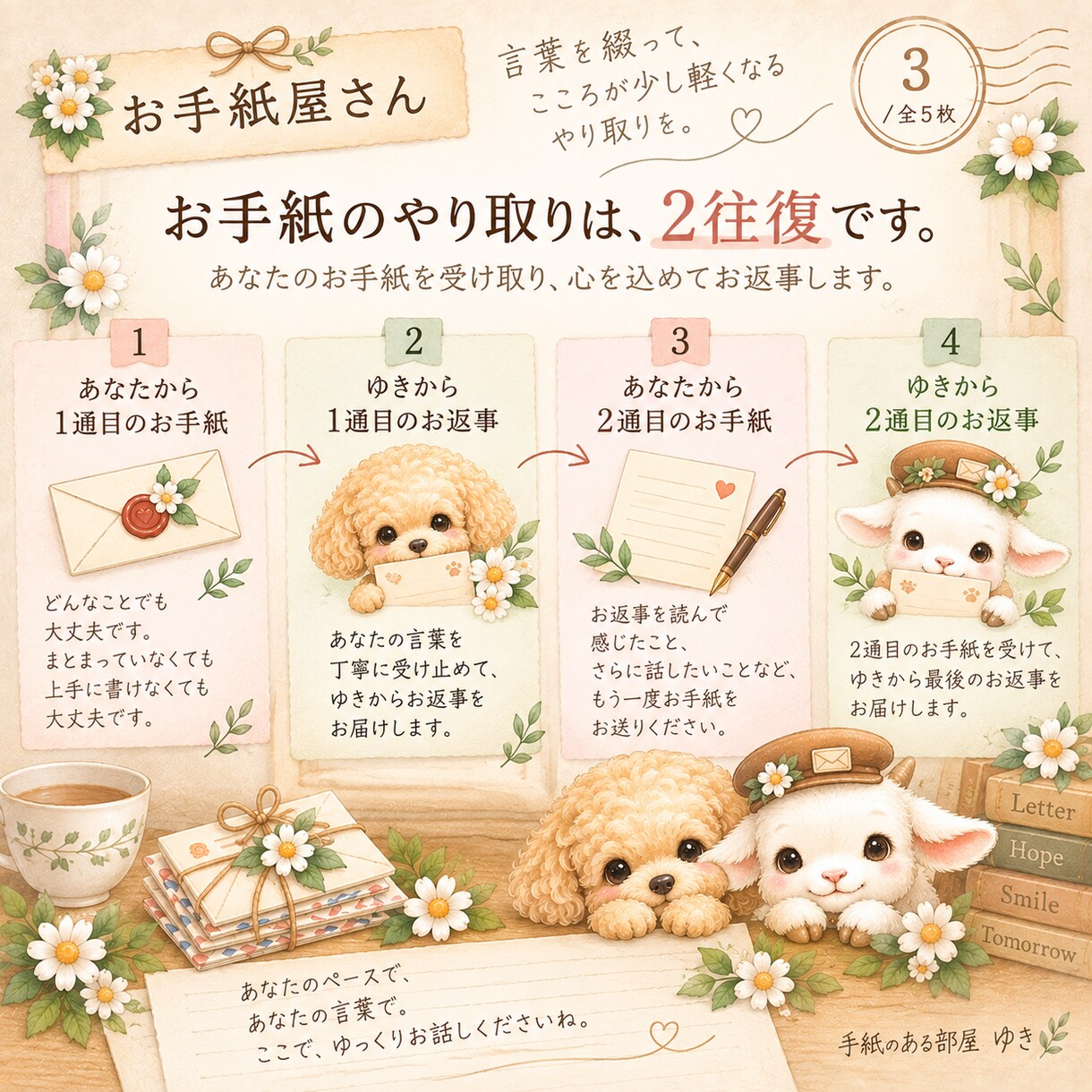 あなたの言葉、お手紙として受け止めます あなたの気持ちを、この世界で一人だけにしないために。 イメージ3