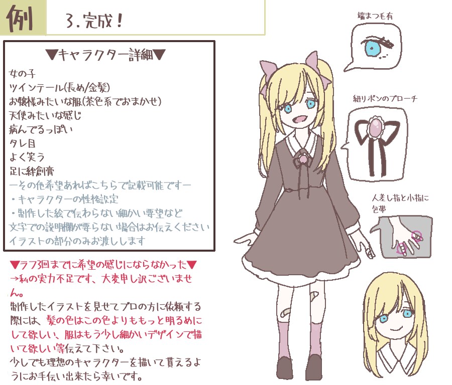 キャラクター資料画つくります 本命に頼む前にイメージをイラストに起こしておきたい方向け！ イメージ5