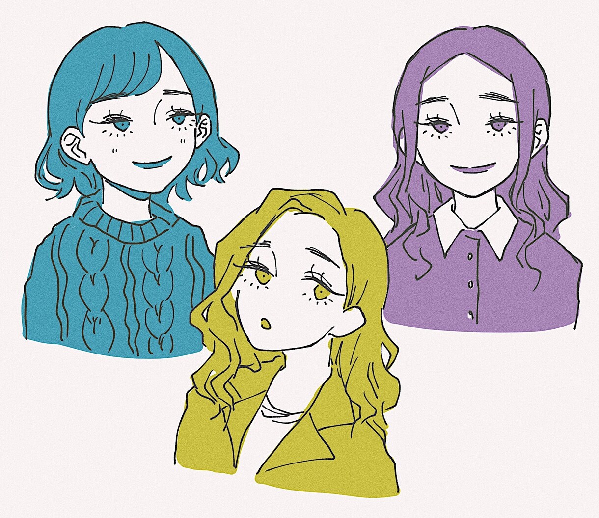 ゆるい女の子のアイコン描きます かわいいアイコンでSNSしませんか？？ イメージ6