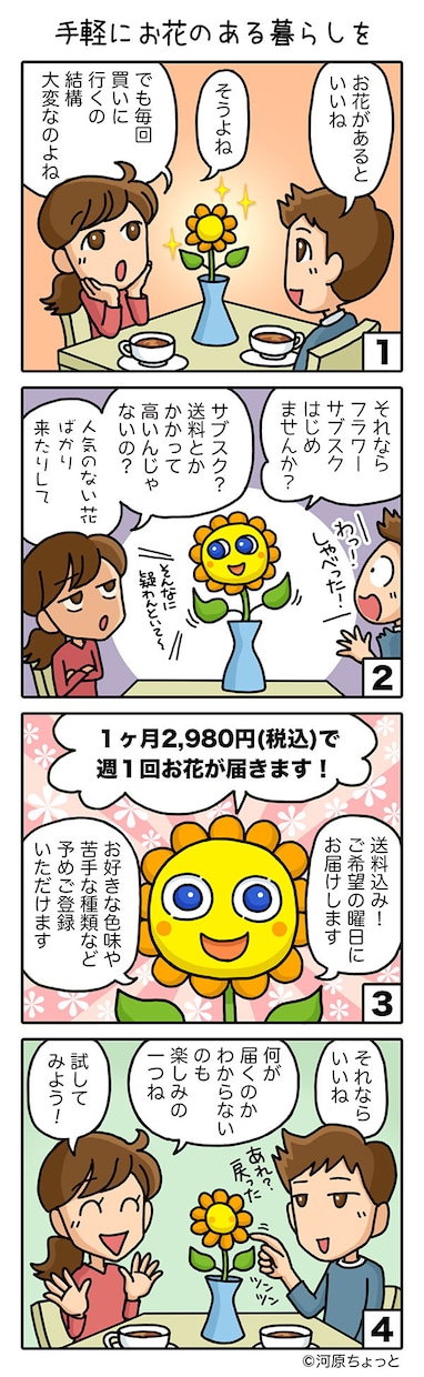4コマ漫画を制作します ★★★見やすい！わかりやすい！イラストとストーリーです★★★ イメージ1