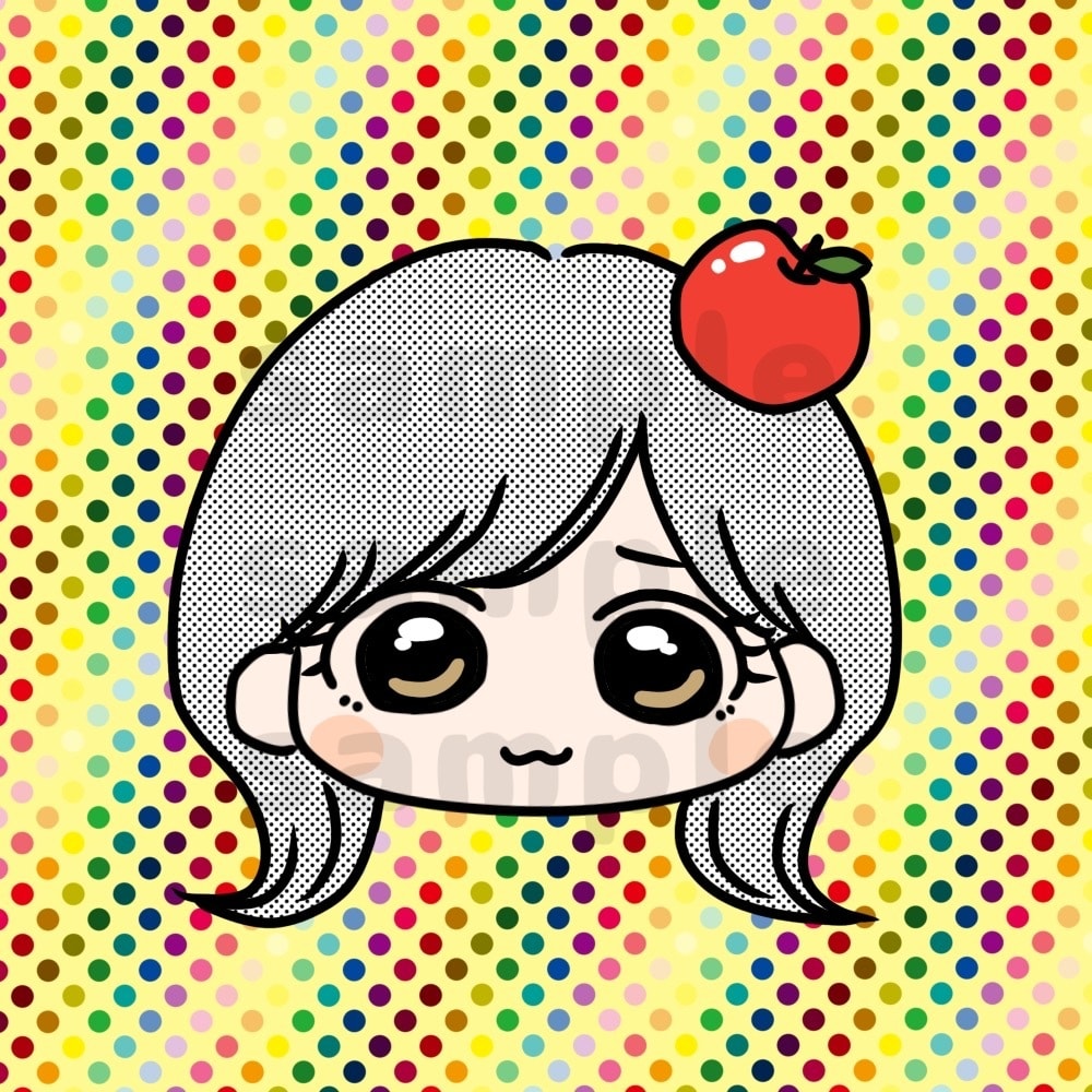 最短翌日♪商用可★SNSアイコン作成します ゆるキャラ風でかわいいお顔アイコン♪ イメージ5