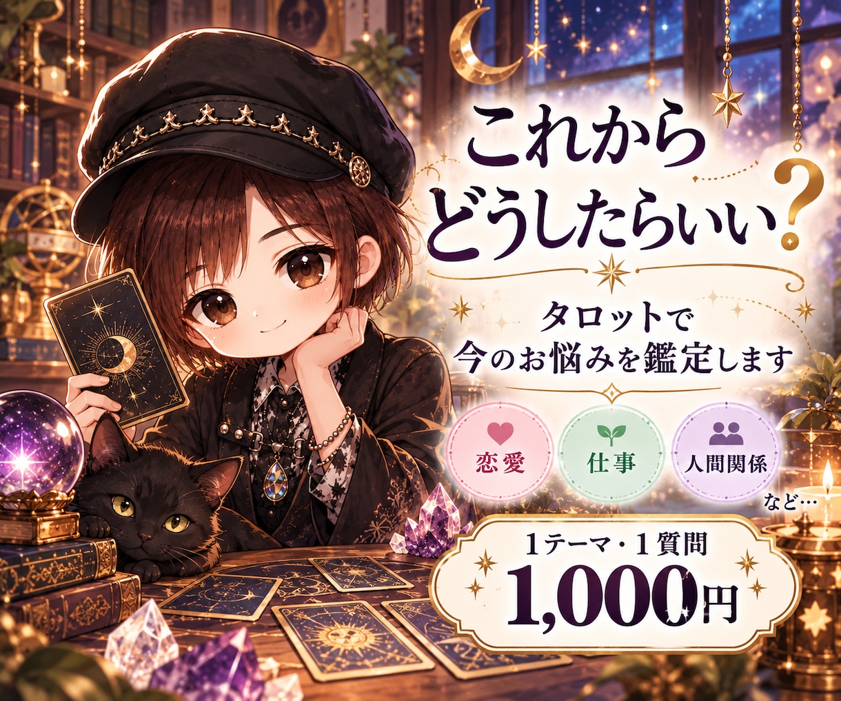 これからどうしたらいい？をタロットで読み解きます ぐるぐる考える時間から、次を考えられる状態へ イメージ1