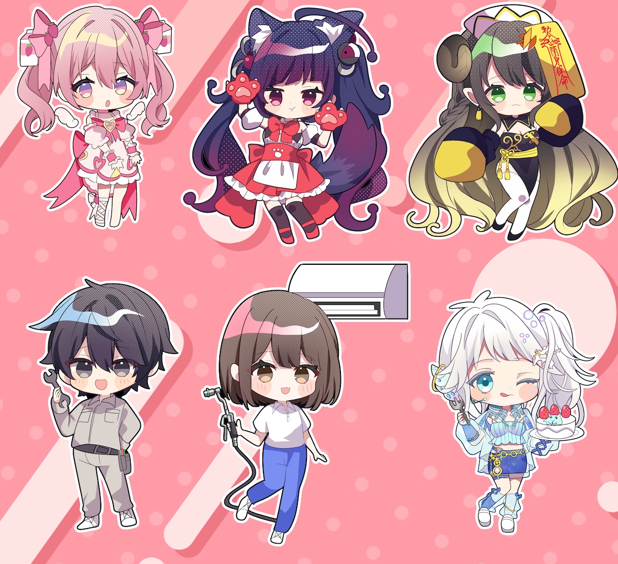 商用利用込み！vtuberさんのSD描きます IRIAM立ち絵にも2026年5月上旬のご依頼を募集中です イメージ1