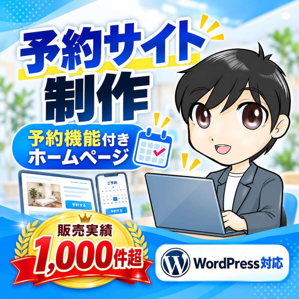 予約サイト・予約機能付きホームページを制作します WordPressで予約システム付きHPを制作 イメージ1