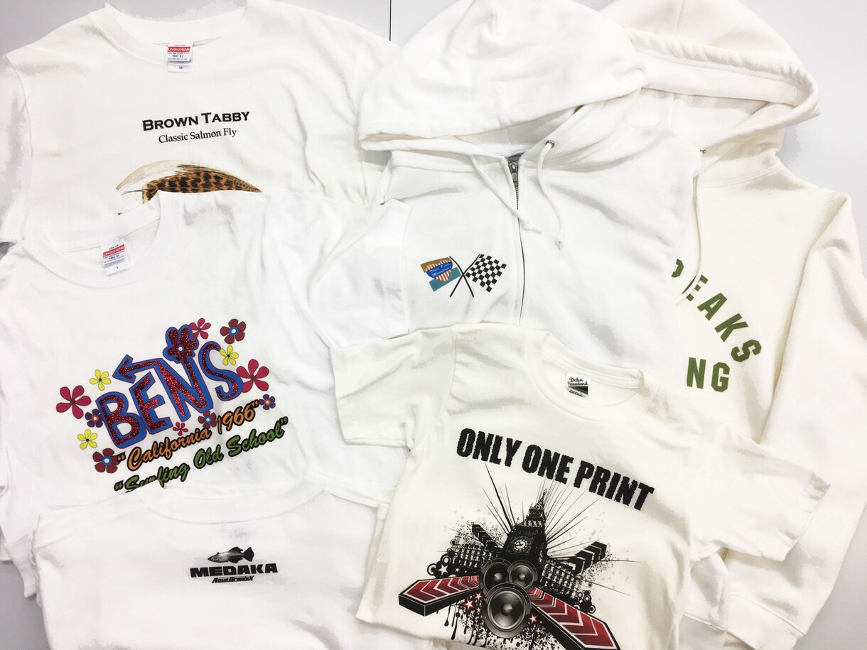 オリジナルプリントウェアを1枚から作成します 写真やイラストなどをＴシャツやパーカープリントいたします。 イメージ4