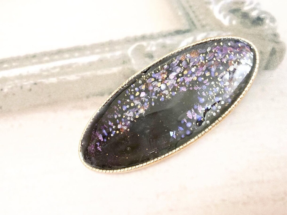 レジンでご希望の世界観を表現します レジン　帯留め　　アクセサリー　着物雑貨　ペットロス イメージ9