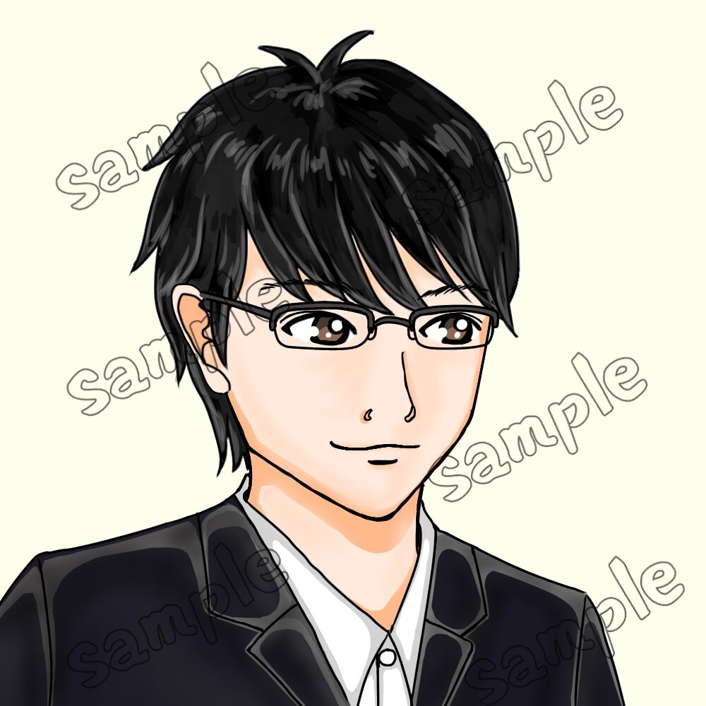 寄り添いアイコン♪SNSやブログで目立ちます ラフ数種類は無料！背景透明どうぞ！満足いくまでご希望を♪ イメージ6
