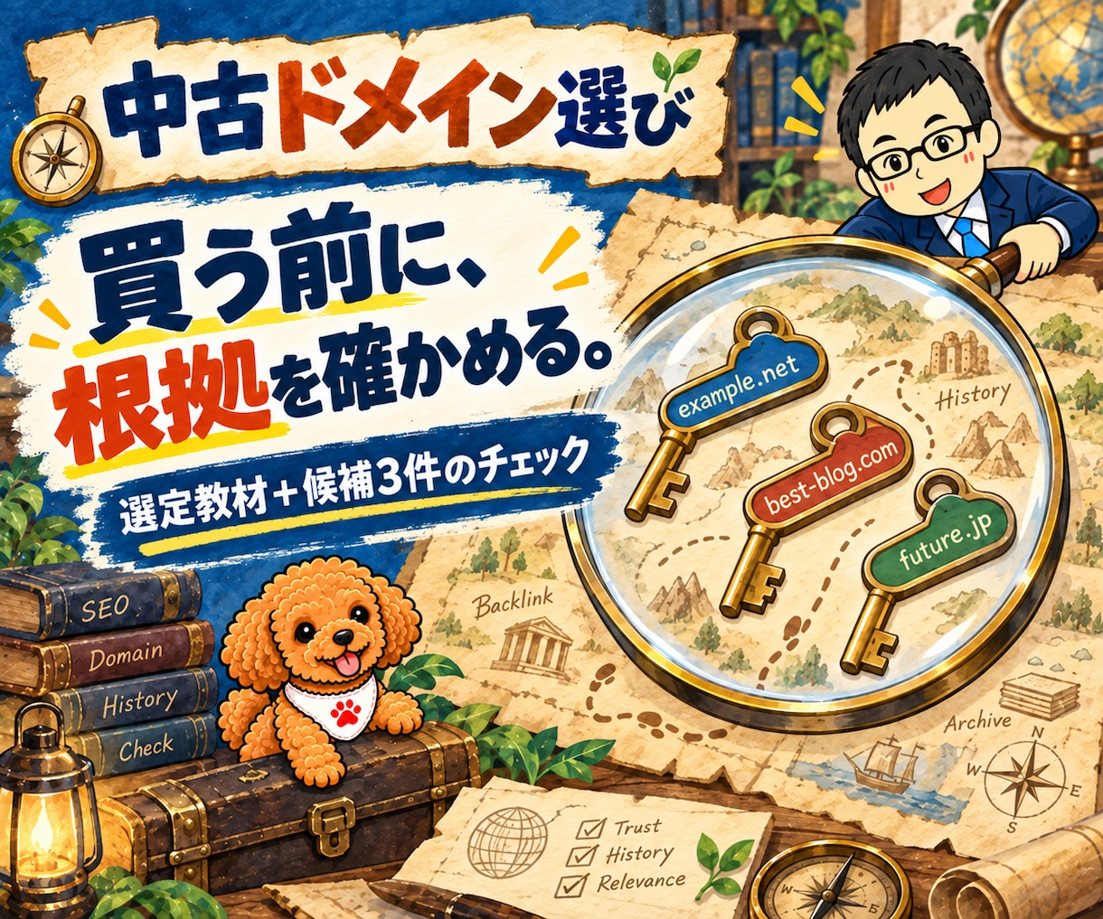 中古ドメインの選び方とSEO診断を教えます 選定教材＋候補3件のチェックで購入判断を支援 イメージ1