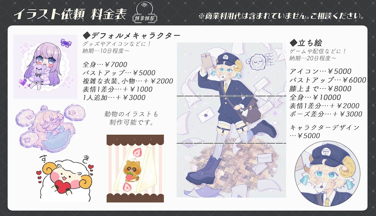 ポップでかわいいイラスト描きます ◆アイコンからグッズ制作まで幅広く対応します！ イメージ1