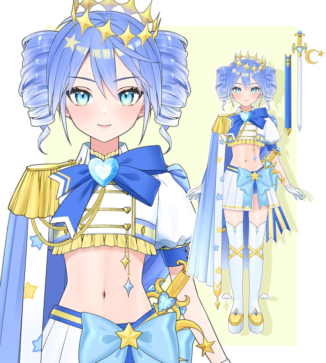 Vtuberの立ち絵を制作をします Vtuberのキャラクターデザイン(パーツ分け込み) イメージ2
